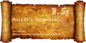 Mallár Szabella névjegykártya